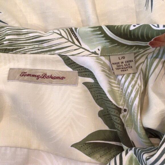 Tommy Bahama Tropical Floral Silk Aloha Shirt size Large - Picture 4 of 4